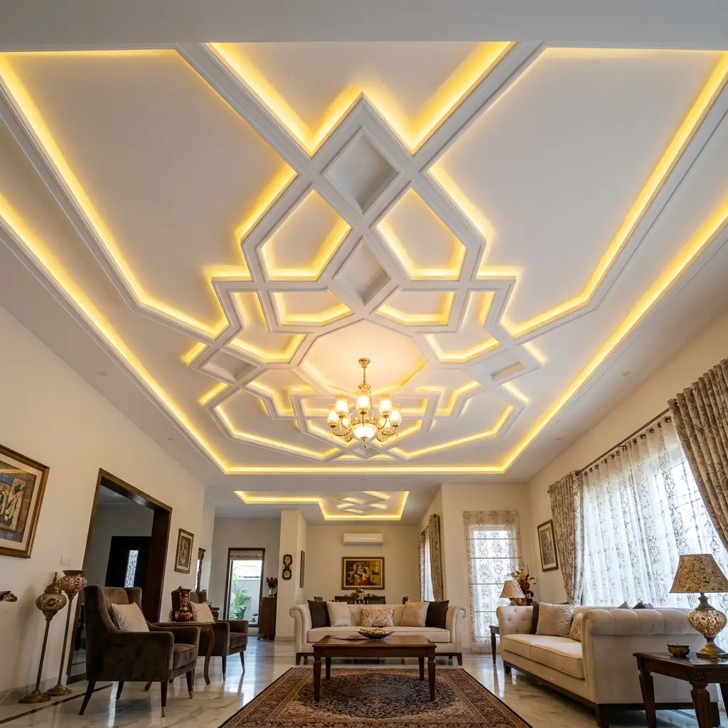 Elegant gypsum ceiling design