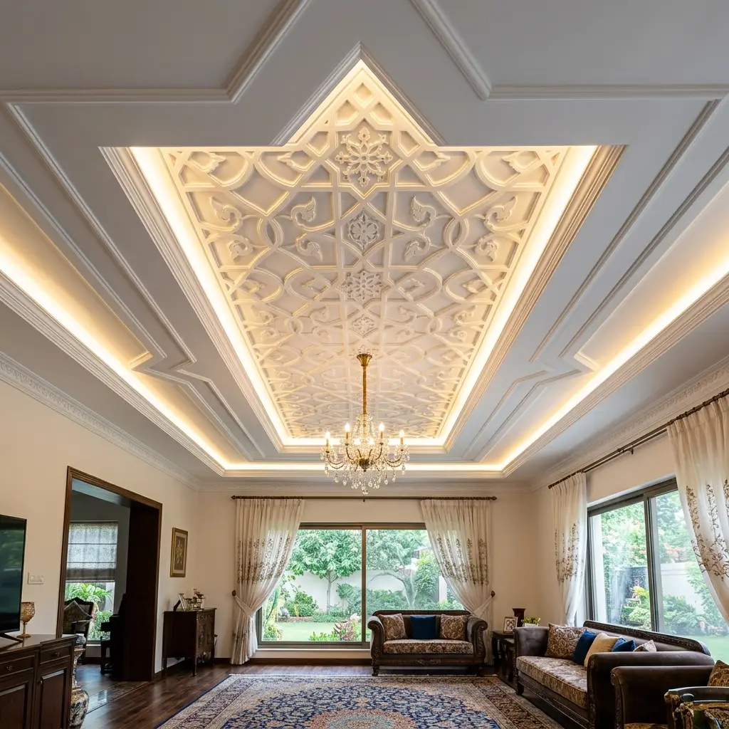 Elegant gypsum ceilings - Albarkat Interiors