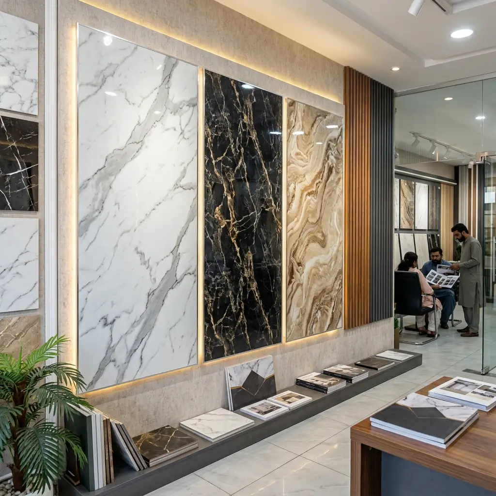 PVC, WPC & UV Marble Sheets - Albarkat Interiors